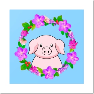 Cute Little Pig Posters and Art